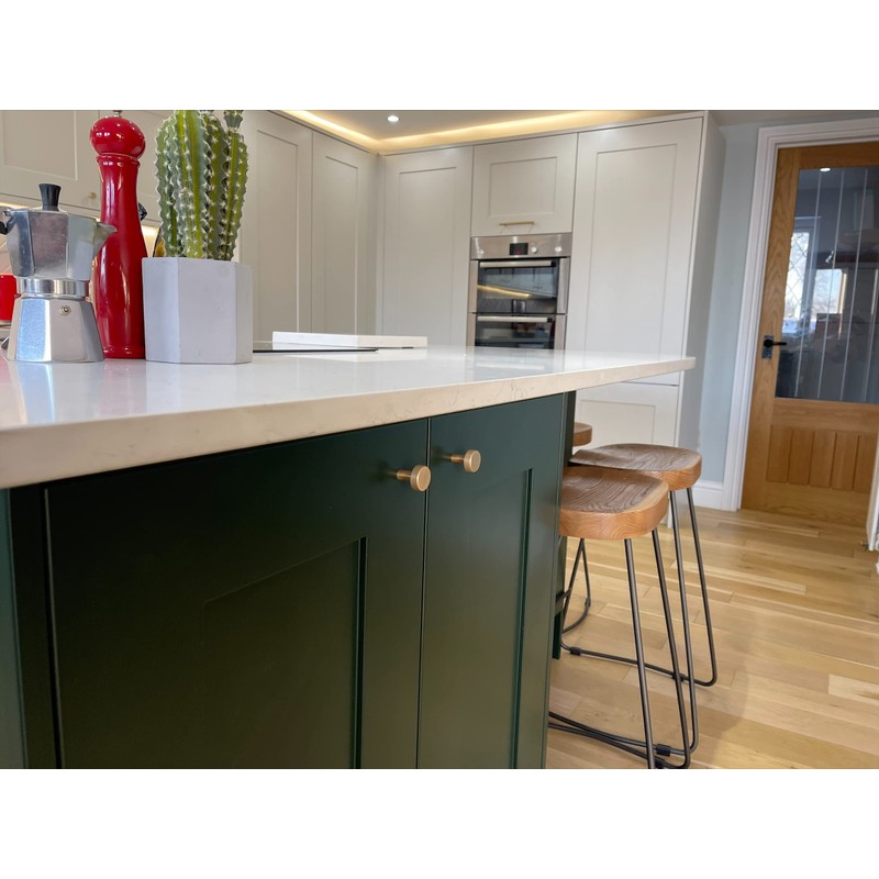 Solid Brass Knurled Pull Handles & Knobs | Kitchen Handles