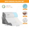 Ruqmuis 3PCS Wedge Pillow Set for After Surgery, Adjustable Back