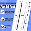 7-30 Ft Telescopic Extension Pole with Hook for Xmas Lights,