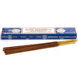 New Original Blue Box Satya India  Scented Aroma Freshener Fragrance Nag Champa Incense Sticks: 6 x 15 Gram/Boxes or sample package Perfume Light - Color: 1x15g sample package