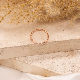 Carissima Gold Women's 9ct Rose Gold Twist Band Stack Ring #M