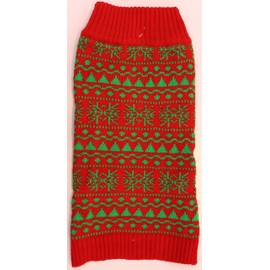 Pet Festive Holiday Knitted Sweater, Large
