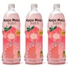 [Pack of 3] [Free Measuring Spoon] Mogu Mogu Juice with Nata De Coco - 33.8 Fl Oz Large Family Size (Lychee), 320 ml