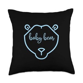 Happy Baby Designs Baby Bear Blue Throw Pillow, 18x18, Multicolor