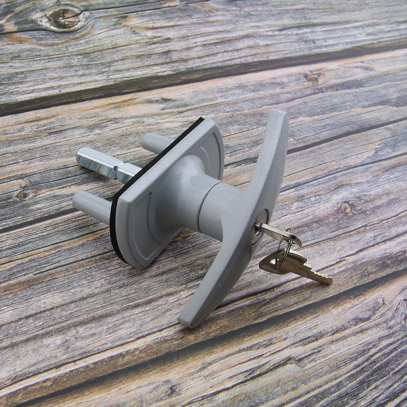 Silver Door Guard Locking Garage Door Lock 50mm Shaft 35mm