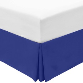 Mellanni Bed Skirt Full Size - Bed Skirting - 15-Inch Tailored Drop Pleated Dust Ruffle - Hotel Luxury Bedding - Wrinkle, Fade, Stain Resistant - 1 Bedskirt (Full, Royal Blue)