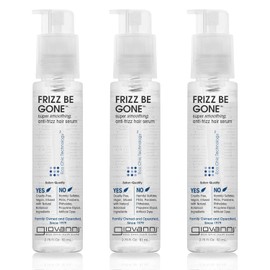 GIOVANNI ECO CHIC Frizz Be Gone - Super Smoothing Anti-Frizz Hair Serum, Adds Shine, Seals in Color, Infused with Natural Botanical Ingredients, Salon Quality, No Parabens - 2.75 oz (3 Pack)