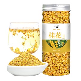 JTEDZI Osmanthus Tea 35g / 1.23 oz Natural Dried Osmanthus Flower Herbal Tea Edible Osmanthus Loose Leafe Tea Chinese Traditional Fragrans Tea for Bervage, Food, Baking, Jam, Gui Hua Tea 桂花茶