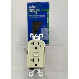 Leviton 8598-A Almond Smart Lock GFCI Duplex Receptacle 15 Ampere 125 Volt 60 Hz