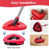AIMALL 2PCS Triangular Floor Cleaning Brush, Red Universal Mop Head