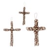 Mud Pie Beaded Wire Crosses, Brown