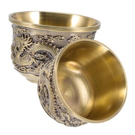 PRETYZOOM 2 x Dragon and Phoenix Cups, Antique Tea Cup, Small Tea Cup, Retro Tea Cup in Chinese Style, Tea Cup Made of Tea Cup for Household, Comfortable Wine Cup, Zinc Alloy