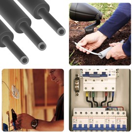 Pointool 3/4 Inch Waterproof Heat Shrink Tubing - 3:1 Marine Heat Shrink Tube with Adhesive Lined, 10 Feet Wire Shrink Wrap Electrical Heat Shrink Wrap Tubing Assortment for Wires, Black