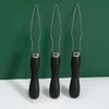 HIXNUG 2 Pieces Button Hooks Black Wooden Handle Button Helper