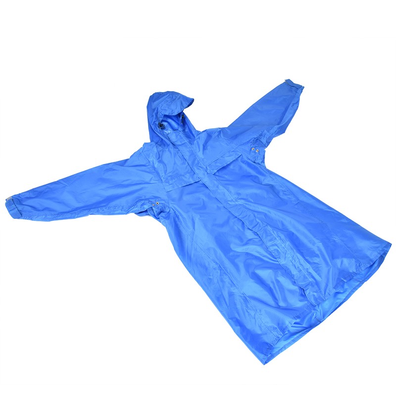 Polyester Folding Outdoor Portable Ultralight Waterproof Sleeve Hooded Raincoat(Blue)