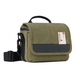 Besnfoto Camera Bag Small Compact Shoulder Bag for SLR Mirrorless Camera Photography Bag Case Waterproof Canvas Bags, Army Green, Camera bags