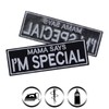 Sew-on "Mama says: I'm special" humour iron-on patch, biker patch,