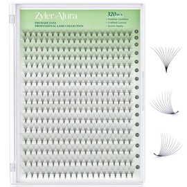 320PCS Premade Lash Fans Thin Pointy 10D/16D (10D 0.05 C 8-15mm