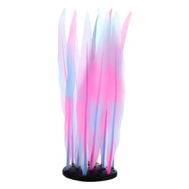 VOCOSTE Soft Silicone Glowing Aquatic Artificial Seaweed, Fluorescence Aquarium Kelp for Fish Tank Decoration, Pink