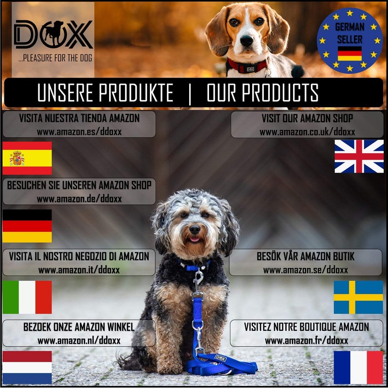 DDOXX Reflective Airmesh Dog Collar - Sturdy and Adjustable Puppy