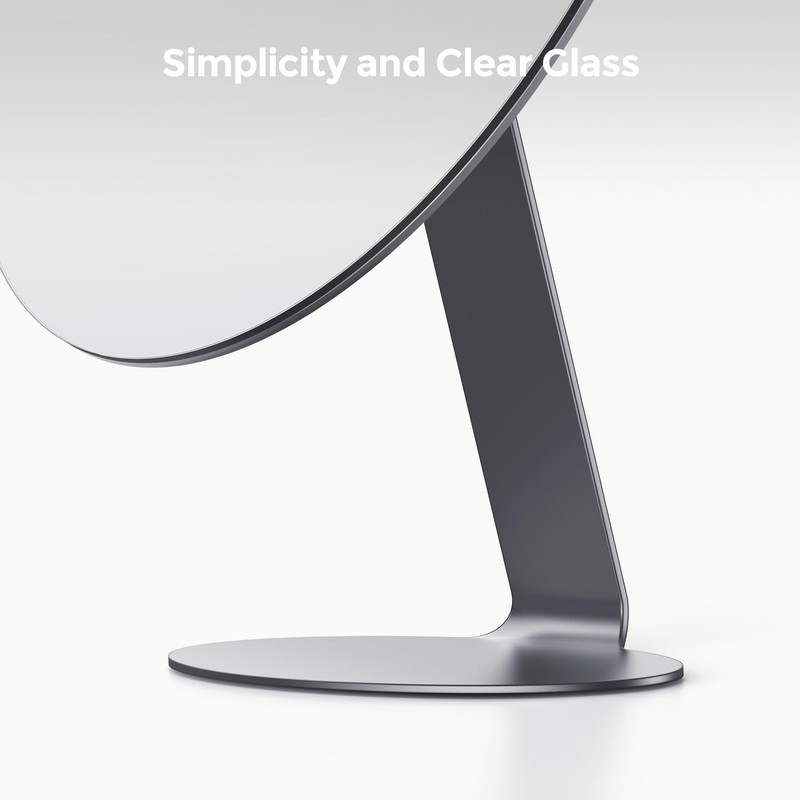 NEZZOE Oval Makeup Mirror for Desk, 12 Inch Frameless Metal