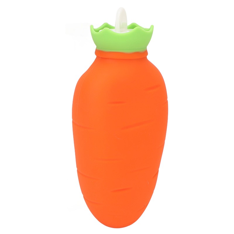 Carrot Hot Water Bottle Cute Silicone Microwaveable Anti Leakage Handheld