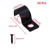 Oedema 50 Pcs 1/2 Inch Pipe Straps with 1 Hole