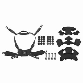 Bewinner Helmet Dial Suspension System Chin Strap - Adjustable Helmet Lining System 3rd Generation Stair Kit with Internal Sponge Pad for Mich Wendy Helmet ACH (Black