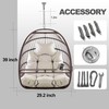 JESE Swing Hammock Egg Chairs Indoor Outdoor, UV Resistant Cushion