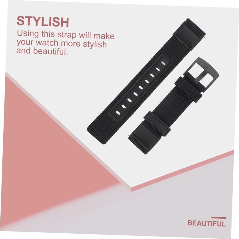 SHOWERORO 2pcs Nylon Weaving Wrist Strap for Watch Active Comfortable