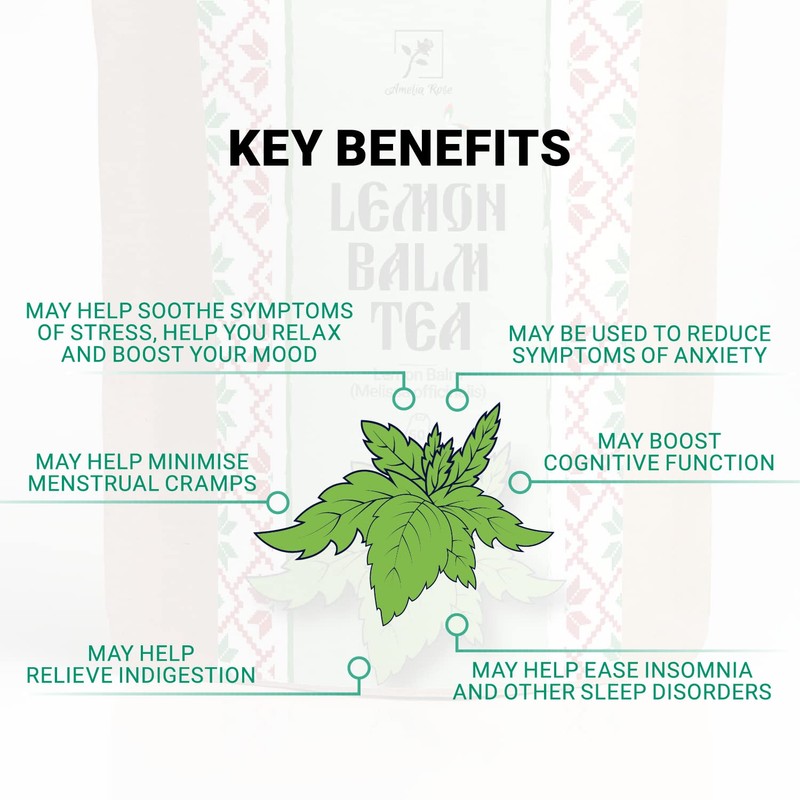 Lemon Balm Tea by Amelia Rose | Melissa Officinalis |50