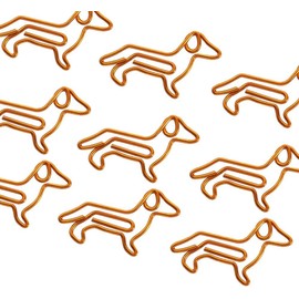20 Pcs Dachshund Shaped Paper Clips Animal Bookmarks Clips, Cute Orange Dachshund Paperclips Bookmarks Planner Clips, Office Supplies Binder and Paper Clips, Paper Holder
