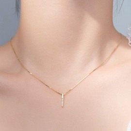 Peacetachio Necklace, 925 Silver, 925 Silver, Rhinestone, Cubic Zirconia, Delicate, Hypoallergenic, Approx. 15.7 inches (40 cm), Present, Gift, Storage Case Included, Sterling Silver, Cubic Zirconia