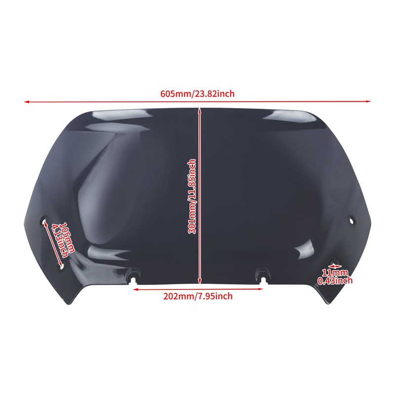 HDBUBALUS Road Glide Windshield 10" Wave Fairing Windscreen Cover for
