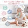 TYRY.HU Ribbon Pacifier Clip Holder,2 Pack Binky Paci Holder Clips,