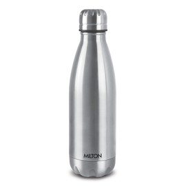 Milton Insulated Water Bottle 1 Liter, Stainless Steel Double Walled Vacuum for 24 Hours Hot and Cold with Cover, Leakproof, BPA Free, Thermosteel Duo-DLX 1000 (34 oz) Silver