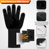 BBQ Gloves, 1472°F Heat Resistant Fireproof Mitts, Silicone Non-Slip Washable