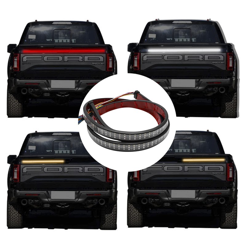 Saihisday 60 Inch Truck Tailgate Light Bar, 3-Row 432 LED