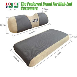 10L0L Golf Cart Seat Covers for EZGO TXT RXV & Club Car DS 2000-up, Breathable Air Mesh Fabric Washable - Gray Beige