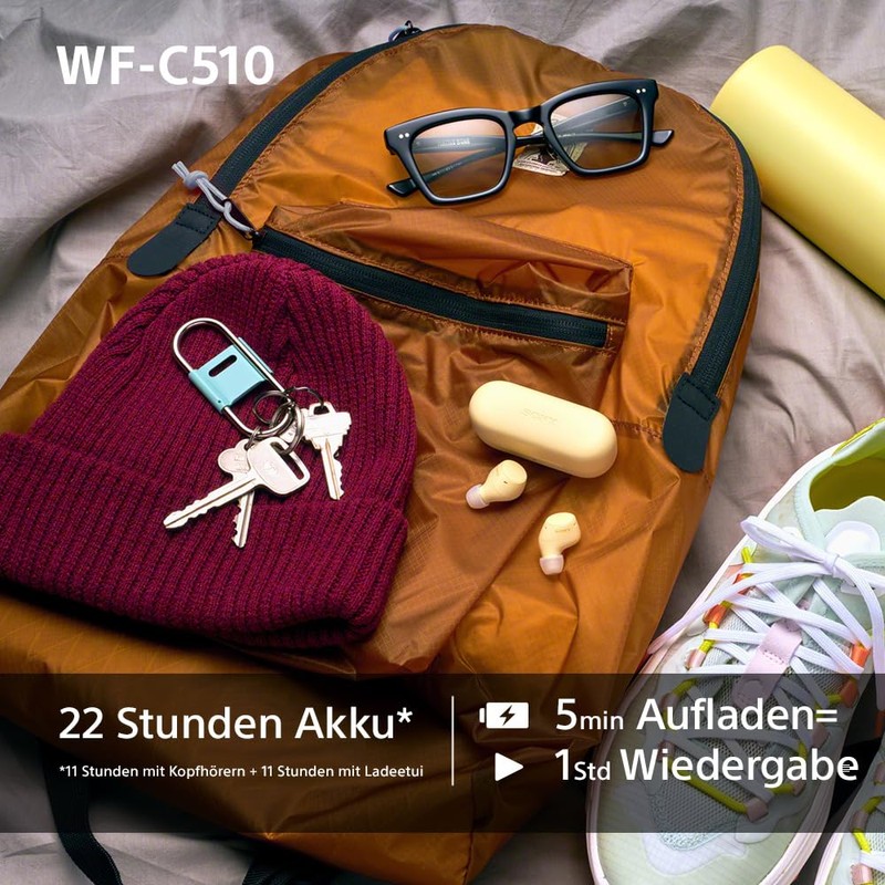 Sony WF-C510 Truly Wireless Kopfhörer - Klein, leicht, Bluetooth In-Ear
