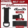 Tactical Gear Clip with D Ring Hook, T-Mount Molle Key