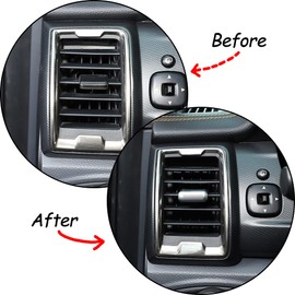 PIUGILH Air Vent Lever Cover Wind Outlet Knob Decoration Trims 4PCS for Ford Ranger 2015-2021,Front Air Vent Conditioner Adjustment Button Trims Cover (Silver)