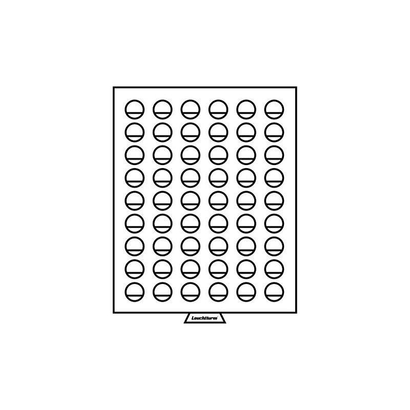coin box 54 round compartments with 25.75 mm Ø, smoke