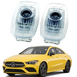 AutoQi Welcome Light for Mercedes CLA C118 X118 CLS C257 E-Class C238 A238 LED Star Logo Projector Entry Lighting Laser Door Light Pack of 2 Lamp