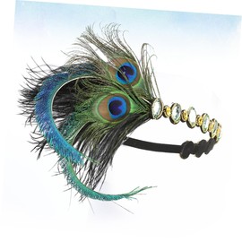 Baluue Party Hairband Hair Headband Vintage Style Hair Accessories Hairbands Women Peacock Headband Headdress Headbands for Women Wraps for Women Hippie Headband Guest Colorful Faux Green