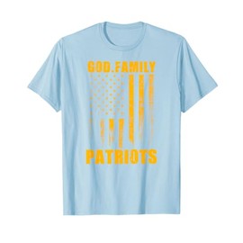 First Colonial Patriots God. Family. Vintage USA Flag T-Shirt