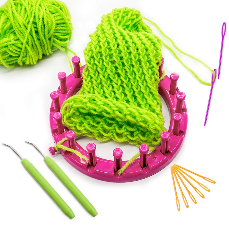 12 Sets Loom Knit Hook Crochet Knitting Loom Hooks with