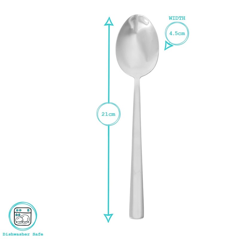 Argon Tableware Tondo Stainless Steel Dessert Spoons - 21cm -