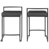 Crosley Furniture Harlowe Counter Stool, Set of 2, Matte Black