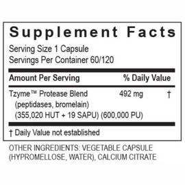 Transformation Enzymes Protease Blend Supports Circulatory Health 120 Capsules